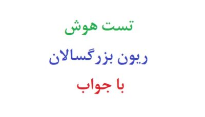 تست هوش ریون بزرگسالان با جواب
