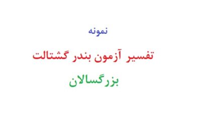 تفسیر آزمون بندر گشتالت بزرگسالان