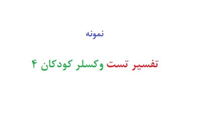 تفسیر تست وکسلر کودکان 4