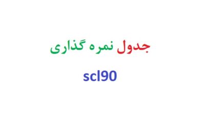 جدول نمره گذاری scl90
