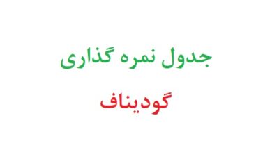 جدول نمره گذاری گودیناف
