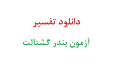 دانلود تفسیر آزمون بندر گشتالت