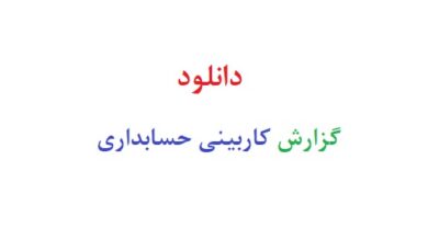 دانلود رایگان گزارش کاربینی حسابداری