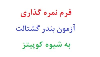 فرم نمره گذاری آزمون بندر گشتالت به شیوه کوپیتز