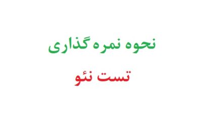 نحوه نمره گذاری تست نئو