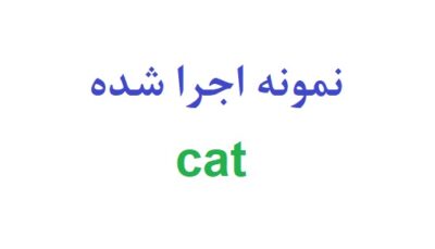 نمونه اجرا شده cat