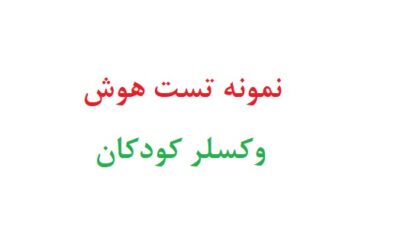 نمونه تست هوش وکسلر کودکان