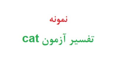 نمونه تفسیر ازمون cat