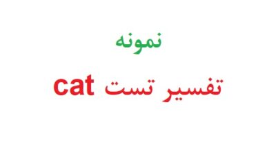 نمونه تفسیر تست cat
