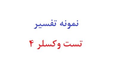 نمونه تفسیر تست وکسلر 4
