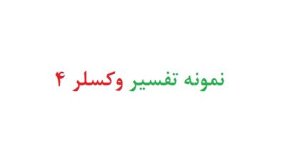 نمونه تفسیر وکسلر 4