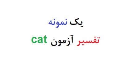 یک نمونه تفسیر ازمون cat