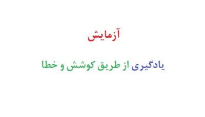 آزمایش یادگیری از طریق کوشش و خطا