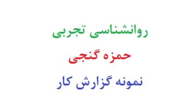 روانشناسی تجربی حمزه گنجی