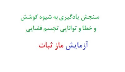 سنجش یادگیری به شیوه کوشش و خطا و توانایی تجسم فضایی