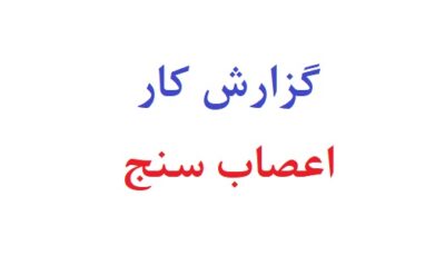 گزارش کار اعصاب سنج