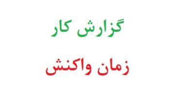 گزارش کار زمان واکنش