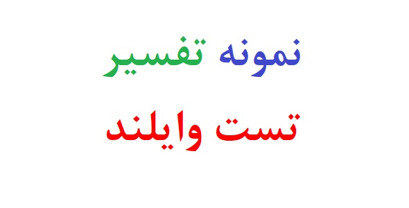 نمونه اجرا شده تست وایلند